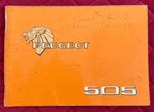 PEUGEOT 505 Libretto Uso e Manutenzione 1987