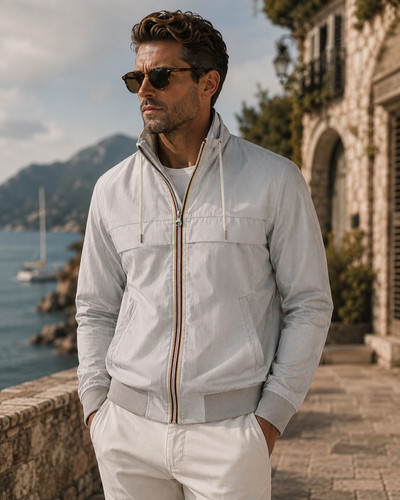 Giacca vento leggera con - a,