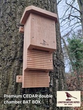 BAT BOX - Grande pipistrello in legno di cedro a doppia camera per appollaiatura pipistrelli UK