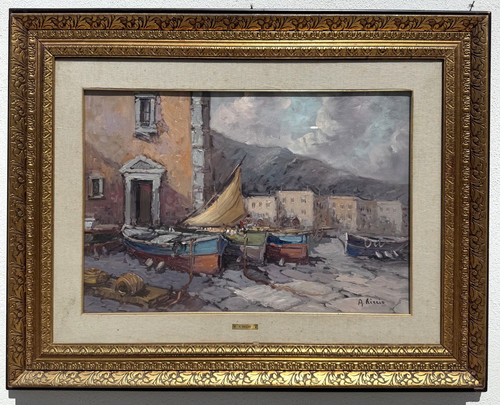 Dipinto olio tela - olio, su