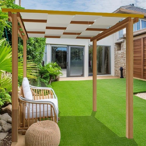 Pergola legno con copertura - con,