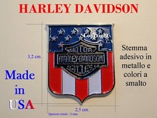 Stemma in METALLO HARLEY DAVIDSON HD BANDIERA badge logo emblema scritta adesivo