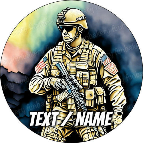 Cake topper soldatino militare