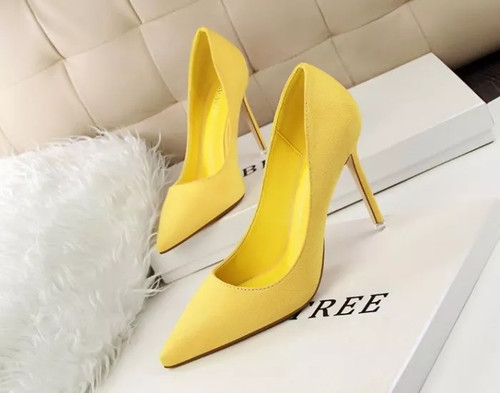 Decolte gialle tacco - decolte,