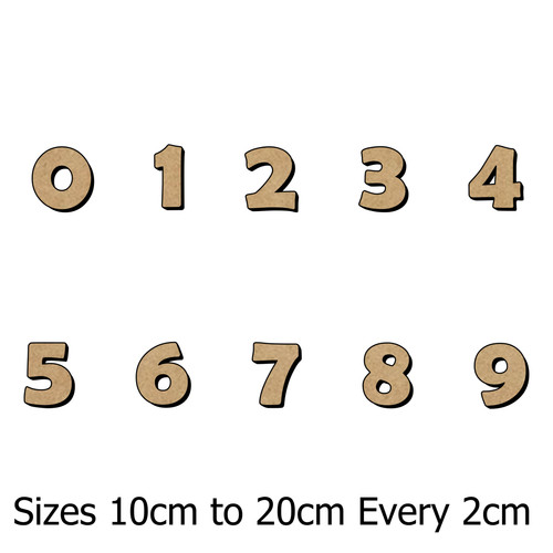 Numeri mdf 12cm 20cm - numeri, a
