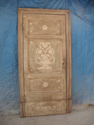 Porta antica laccata dipinta - e,