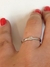 Anello donna solitario oro 750