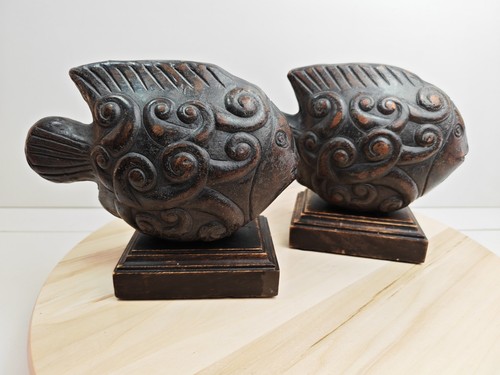 Vintage tropical fish - tropical, bookends