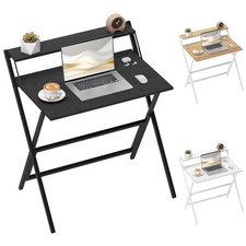 HOMCOM Scrivania Richiudibile con Ripiano per Monitor, 81.5x62x86.5 cm