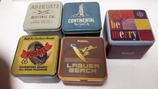 Lotto 5 scatole metalliche per orologi da collezione originali FOSSIL