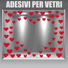 54 cuori San Valentino adesivi
