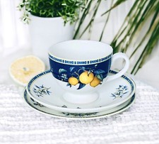 Servizio piatti porcellana vintage Wedgwood CITRONS giallo limoni foglie blu SCEGLI