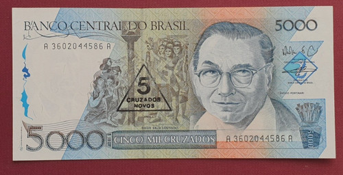 1989 brasile 5000 cinco - cinco, mil