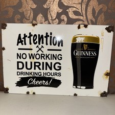 Vintage Guinness Enamel Sign