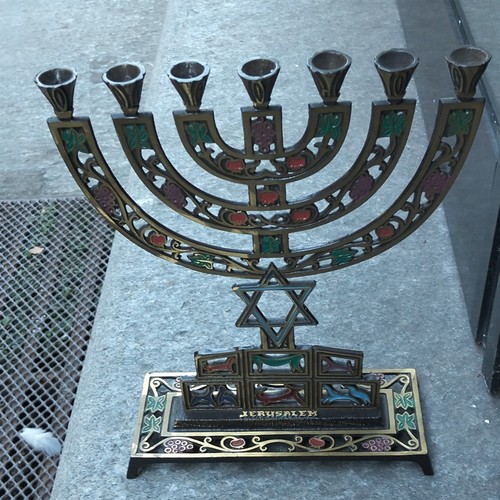 Menorah hanukkah metallo - hanukkah,