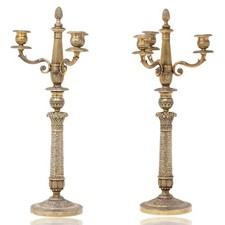 Coppia di candelabri Impero