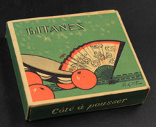 Alte Blechdose Zigarettenschachtel Gitanes Frankreich Art Déco Cigarettes Box