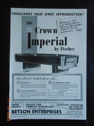 1961 corona imperiale fischer - imperiale,