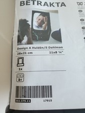 Nuovo specchio da tavolo IKEA BETRAKTA ragazzo/ragazza con contenitore 11x8'' nero