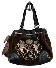 Borsa Juicy Couture Daydreamer vintage marrone velluto scozzese borsa Y2K borsa a mano