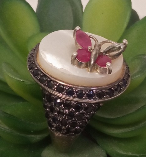 B18se vtg anello argento - in,