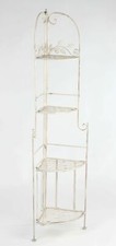 Etagere angolare angoliera ferro bianca shabby scaffale portapiante  