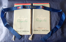 ITALIA  NAVIGAZIONE-M/N DONIZETTI & VERDI-LISTE PAX E NASTRINO-PRIMACLASSE-1975