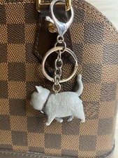 Mini portachiavi gatto grigio