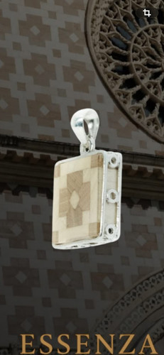 Ciondolo legno argento - ciondolo,