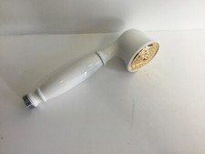 Schiavina Doccia a Mano Nostalgia Bianco/Oro (24 Carati),Soffione Doccia Retrò "