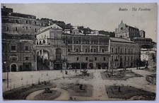 CARTOLINA PAESAGGISTICA GAETA VIA FAUSTINA ANIMATA NEGOZI LATINA LAZIO C1