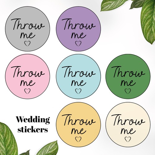 Adesivo confetti matrimonio