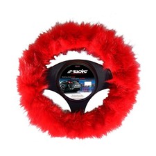 Coprivolante Fluffy Fur rosso-Soffice pelliccia ecologica rossa con nouanc