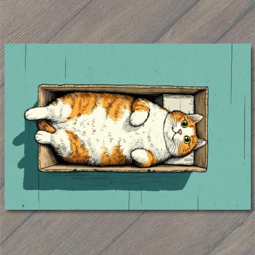 Cartolina arancione bianco - arancione,