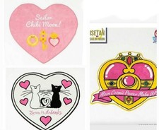 Tappetino a forma di cuore Sailor Moon rosa giallo nero corona nastro nuovo...
