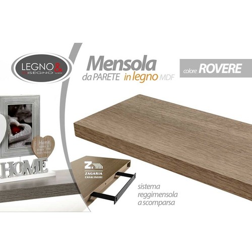 Mensola color rovere - mensola, 80x25x4