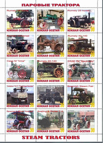 Foglio francobolli ossezia - foglio, del