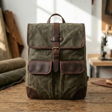 Zaino in pelle tela cerata