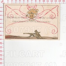 I7917 MILITARE BERSAGLIERI 11 CICLISTI MITRAGLIATRICI ILLUSTRATORE MARIO MONA