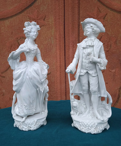 Coppia statuine ceramica - in,