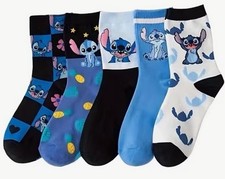 5 Paia Calzini Stitch Per Bambini