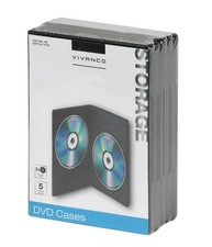 DVD Slim Cases 10 Custodie Per DVD CD Astucci Rigidi Vivanco