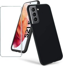 COVER PER SAMSUNG GALAXY S21 PLUS ULTRA  NERO + PELLICOLA IN VETRO TEMPERATO 