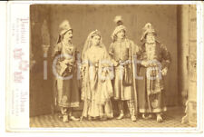 1905 TORINO Gruppo di nobili in costume indiano - Foto LE LIEURE 16x11 cm