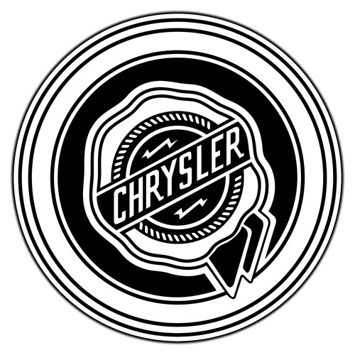 Adesivo logo chrysler - adesivo,