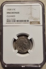 1928 5C BUFFALO NICHEL NGC