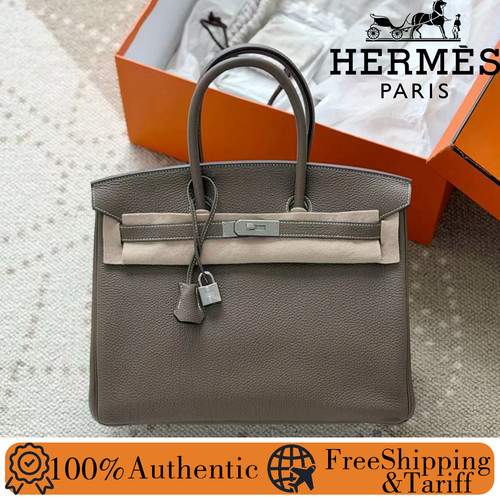 Hermès birkin35 gray etoupe - hermès,