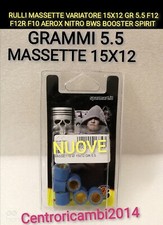 RULLI MASSETTE VARIATORE 15X12 GR 5.5 F12R F10 F12 F15 BWS AEROX NITRO BOOSTER