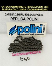 CATENA PER MINIMOTO REPLICA POLINI 25H PASSO PICCOLO L 100CM RINFORZATA 78 MAGLI