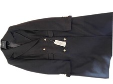 CAPPOTTO DONNA DOPPIOPETTO NERO CON BOTTONI DORATI TAGLIA 44-46-48